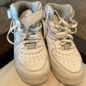 Nike White HighTop Air Force 1s